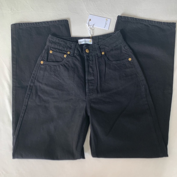 HEAVY MANNERS MOONSTRUCK BAGGY BABY GIRL DENIM IN BLACK SIZE 25 - Picture 3 of 15